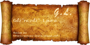 Göncző Laura névjegykártya